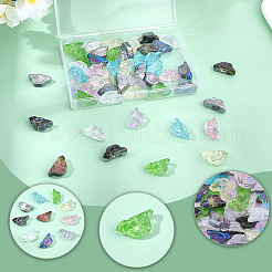 54 Stück 9 Farben galvanisieren transparente Glasperlen&nbsp;GLAA-SC0003-05