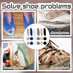 6 пакет 6 цвета 36 шт тканевая заплатка для ремонта каблука обуви&nbsp;AJEW-DR0001-96