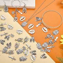 70 pièces 6 styles pendentifs en alliage de style tibétain&nbsp;FIND-SZ0003-91