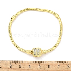 Латунные браслеты с микропаве из чистого кубического циркония&nbsp;LS-BJEW-S158-15G