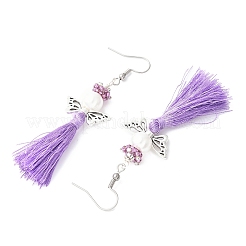 Pendientes colgantes de ángel de acero inoxidable 304&nbsp;EJEW-MZ00410-04