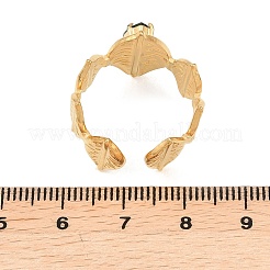 Нержавеющая сталь 304 со стеклянной манжетой и открытыми кольцами&nbsp;RJEW-Z132-01G