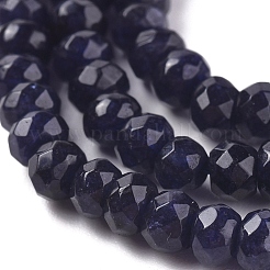 Окрашенная натуральная малайзия жадеит бусины пряди&nbsp;G-E316-2x4mm-35