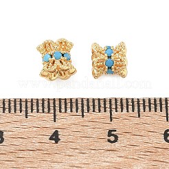 Messing-Mikropavé-Fassung mit himmelblauen Zirkonia-Perlen&nbsp;KK-C172-03G