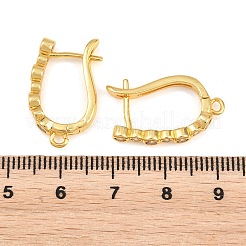 Messing Micro Pave klare Zirkonia Creolen Zubehör&nbsp;KK-K340-33G