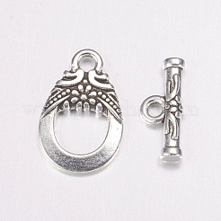 Сплавочные застежка тоггл тибетского стиля&nbsp;X-AC2014