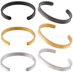 3 bracciale aperto in acciaio inossidabile di 3 colori&nbsp;BJEW-SC0001-82