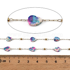 Handgefertigte Gliederketten aus Edelstahl und Naturmuschelperlen&nbsp;SA-CBA6C37-01G-01