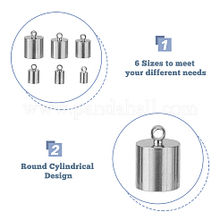 120 шт. 6 размера латунных наконечников для шнура&nbsp;KK-FH0006-42P