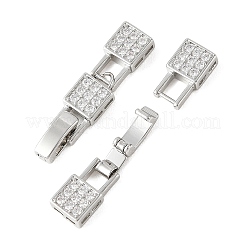 Klappverschlüsse aus Messing mit Mikropavé-Fassung und klaren Zirkonia&nbsp;XGRQ5K802-844P