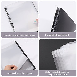 Classeur de partitions de piano en plastique&nbsp;AJEW-WH0410-133B