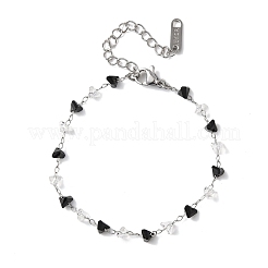 Браслеты из стеклянных треугольных бусин&nbsp;BJEW-G774-04P