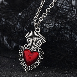 Ожерелья с подвеской из темно-красной эмали для Хэллоуина для мужчин&nbsp;XF6660-3