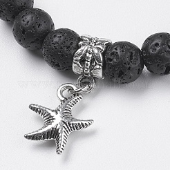 Natürliche Lavasteinperlen bezaubern Armbänder&nbsp;BJEW-O161-30