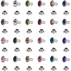 120 Satz Messing-Strassnieten in 12 Farben&nbsp;FIND-CY0001-60