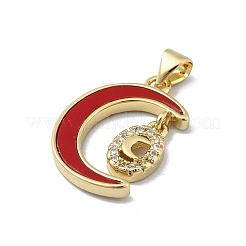 Латунные микропаве прозрачные подвески с фианитом&nbsp;KK-A221-02B-G