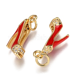 Кулоны на шпильке из латуни с микропаве и прозрачным фианитом&nbsp;ZIRC-B002-35G