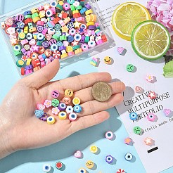 400шт 8 стиля ручной работы бусины из полимерной глины&nbsp;CLAY-YW0002-53