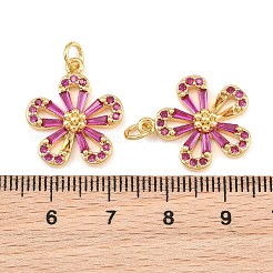Ciondoli in ottone con micro pavé di orchidee con zirconi cubici&nbsp;CU-CBA7E9C-06G