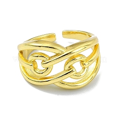 Кольцо из латуни с открытой манжетой&nbsp;RJEW-B051-13G