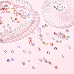 1200 Stück 10 Farben Backfarbe transparente Glasperlen&nbsp;GLAA-CJ0002-86