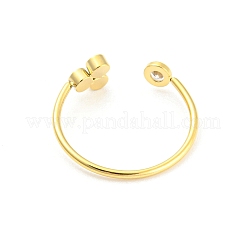 Настоящее открытое кольцо-манжета из нержавеющей стали 304 с покрытием из 14-каратного золота&nbsp;LS-RJEW-C062-01B-G