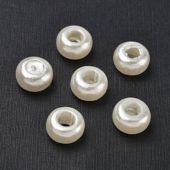 Abs пластмасса имитация жемчуг rondelle большая дыра европейские бисер&nbsp;X-MACR-S256-A41