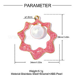 304 Edelstahl-Emaille-Anhänger&nbsp;STAS-OY019-32G