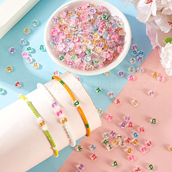 500 шт. 5 вида прозрачных акриловых бусин&nbsp;MACR-TA0002-23