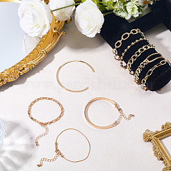 2 ensemble de 2 bracelets et joncs en alliage pour femmes&nbsp;BJEW-SP0001-34B