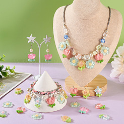 30шт 5 цвета прозрачные подвески из смолы&nbsp;RESI-TA0001-68