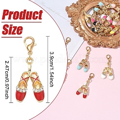 16pcs 8 estilos de aleación de esmalte colgante decoraciones&nbsp;HJEW-YW00540