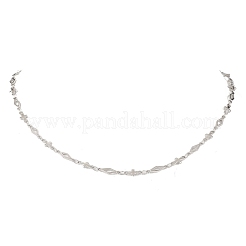 Ожерелья из цепочек с крестообразными ромбами из нержавеющей стали 304&nbsp;NJEW-JN05651