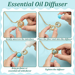 3 шт. 3 стиля сплав полая клетка диффузор подвеска кабель цепь ожерелья&nbsp;NJEW-PH0001-46G