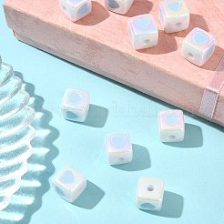 10 шт. непрозрачные акриловые эмалевые бусины&nbsp;ACRC-FS0001-02C