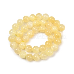 Нити натуральных золотых шелковых нефритовых бусин&nbsp;G-Z112-A01-4mm