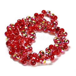 Стеклянные бусины с гальваническим покрытием &nbsp;EGLA-D030-17F