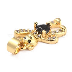 Латунные подвески с фианитами&nbsp;ZIRC-J025-81G-03