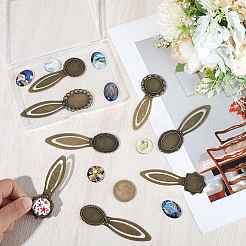 Наборы для самостоятельного изготовления овальных и плоских круглых закладок с животными&nbsp;DIY-SC0032-10