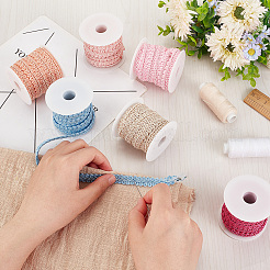 30м 6-х цветная полиэстеровая кружевная отделка в виде сороконожки&nbsp;OCOR-PH0002-24