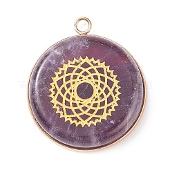 Pendentifs en pierre naturelle & synthétique mixte&nbsp;PALLOY-JF01648-01