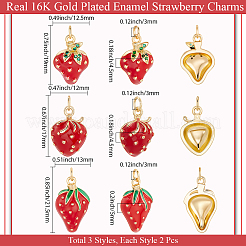 Кулоны с эмалью из латуни&nbsp;KK-BBC0019-49