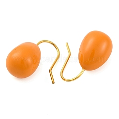 Женские серьги-капли из нержавеющей стали 304 с эмалью&nbsp;EJEW-U023-01G-02