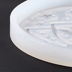 Moules en silicone de tapis de tasse de motif d'arbre de noël bricolage&nbsp;DIY-E055-15