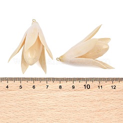 Pendentifs en résine époxy et fleurs séchées&nbsp;RE-CBAAE94-05D