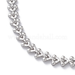 Collier chaîne en acier inoxydable 304 anti-ternissement pour hommes et femmes&nbsp;STAS-B039-11P