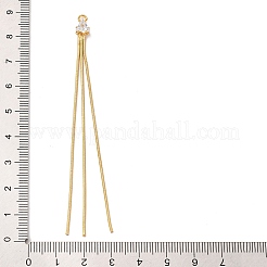 Большие кулоны из латуни с микропейвом и прозрачным фианитом&nbsp;LS-KK-G510-17G