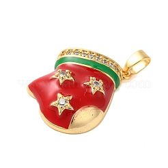 Pendentifs en laiton plaqué zircone cubique&nbsp;KK-K385-119G-03