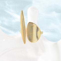 Anelli polsini aperti in acciaio inossidabile 304 per donna&nbsp;RJEW-K321-02G