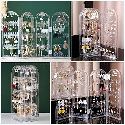 Ps пластиковые складные экраны для демонстрации сережек с 4 складной панелью&nbsp;ODIS-WH0043-142A-02